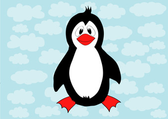 cute funny penguin