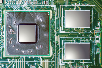 Close-up of electronic circuit board.