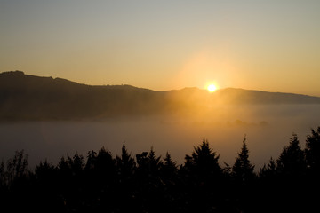 Fototapeta premium Sonnenaufgang in Umbrien