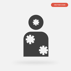 frozen system icon isolated on grey background, in black, vector icon illustration