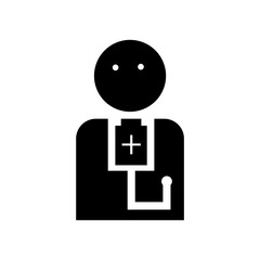 man doctor icon isolated on white background