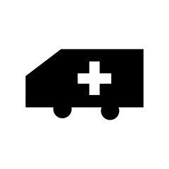 ambulance icon isolated on white background