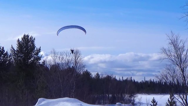 Man flying on a motorbike