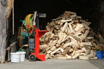 Log splitter, Holzspalter, Brennholzherstellung