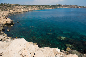 Fototapeta premium Rocky coastline in Cyprus