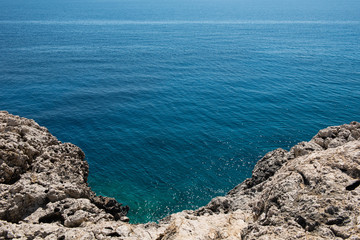 Rocky coastline in Cyprus