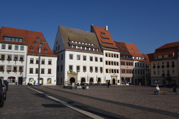 Freiberg, Obermarkt fmit Rathaus