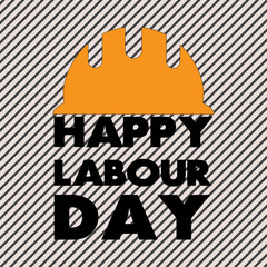 Happy Labour day greeting card. Vector illustration
