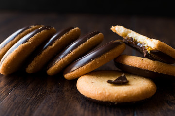 Orange Flavored Round Jaffa Cakes with Chocolate