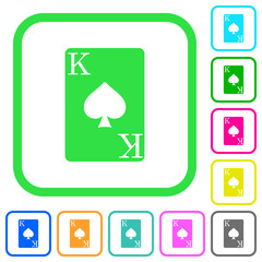 King of spades card vivid colored flat icons