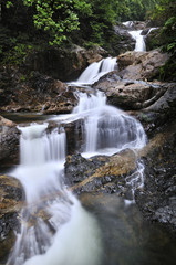 Fototapeta na wymiar five step waterfall