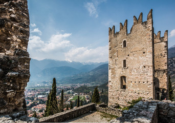 Vista dal Castello di Arco - Trento - Lago di Garda - obrazy, fototapety, plakaty