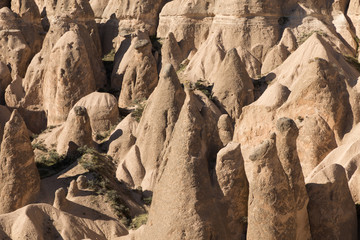 the sculpted landscape of the volcanic region of Cappadocia