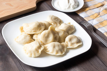 Fototapeta na wymiar traditional polish dumplings, called 