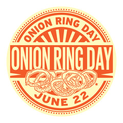 Obraz premium Onion Ring Day stamp