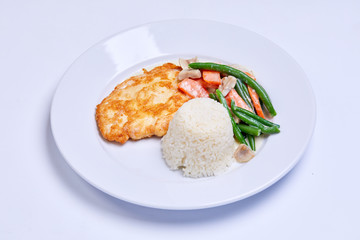 rice with meat and vegetables