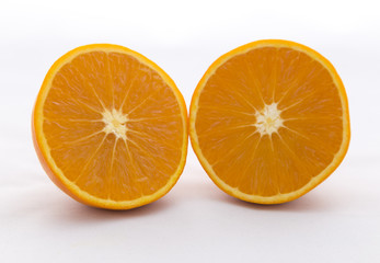 Orange cut on white background