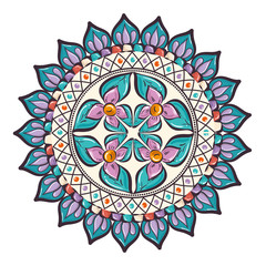 colorful and circular mandala mandala vector illustration design