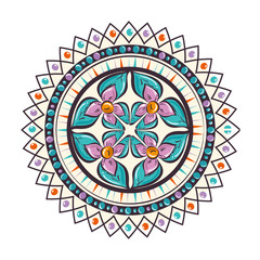 colorful and circular mandala mandala vector illustration design