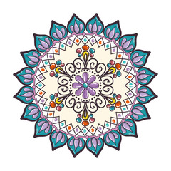colorful and circular mandala mandala vector illustration design