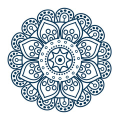 monochrome and circular mandala vector illustration design