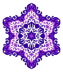 Kazakh ornament in the form of a flower