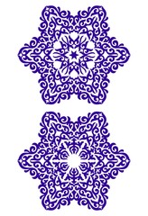 Round Kazakh ornaments, two kinds