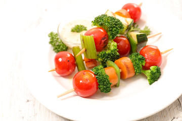 roasted vegetable and dip