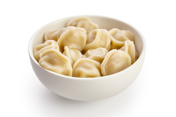 Bowl with tasty dumplings