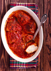 Chicken breast stuffed with herb philadelphia cheese