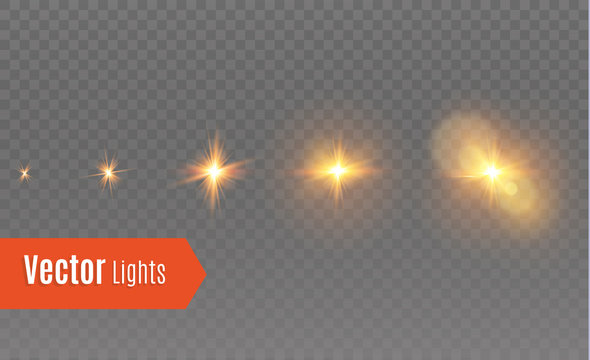 Glow light effect. Star burst with sparkles.Animation star.