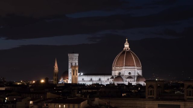 Sky timelapse over the cathedral