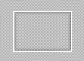 white thin rectangular frame with shadow