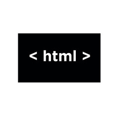 Html icon isolated on white background