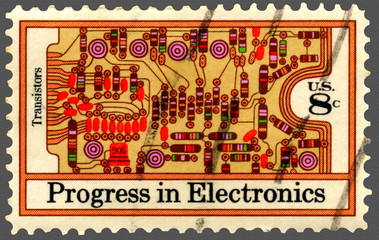 Transistors and Progress in Electronics Postage Stamp