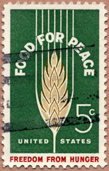 Freedom from Hunger Food for Peace Postage Stamp