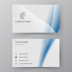 Vector business card template. Visiting card for business and personal use. Modern presentation card with company logo. Vector illustration design.