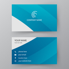 Vector business card template. Visiting card for business and personal use. Modern presentation card with company logo. Vector illustration design.