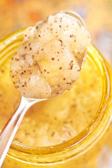 Pear jam with poppy seeds