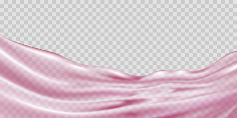 Pink water background. Transparent water splash. Can be used for cosmetics design. Vector illustration.