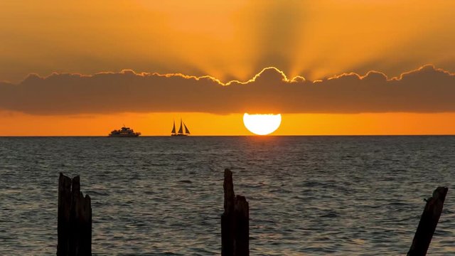 Sunset over the sea at Key West, Florida
