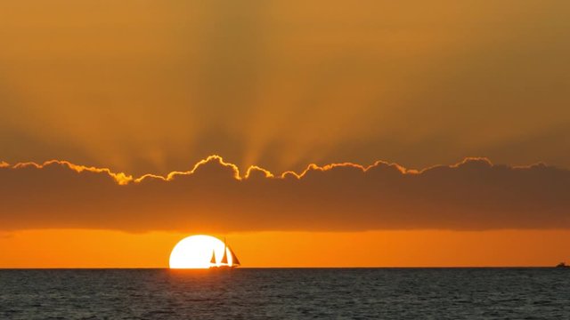 Sunset over the sea at Key West, Florida