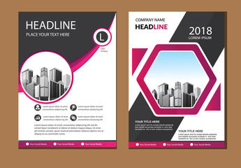 Business abstract vector template. Brochure design, cover modern layout, annual report, poster, flyer in A4 with colorful triangles, geometric shapes for tech, science, market with light background
