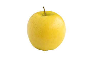 Fresh Shinano gold apples from Japan on white isolated background with clipping paths easy for your design. Delicious sweet,sour,juicy and crisp for snack,salad cooking or bakery.Healthy fruit concept