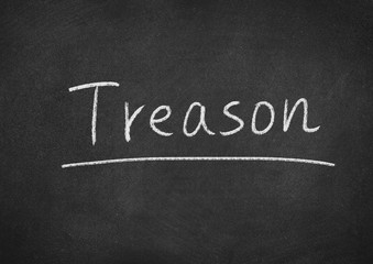 Obraz premium treason concept word on a blackboard background