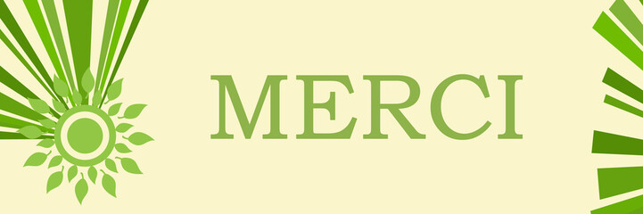 Merci Green Leaves Beams Horizontal 