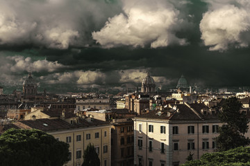 Obraz premium Overcast sky over the Rome, Italy.
