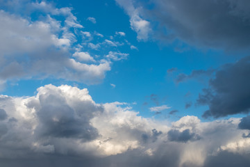 Fototapeta na wymiar Background of dark clouds before a thunder-storm