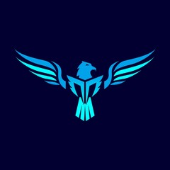 Fototapeta premium eagle logo design with wing