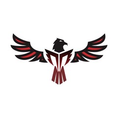 Fototapeta premium eagle logo design with wing